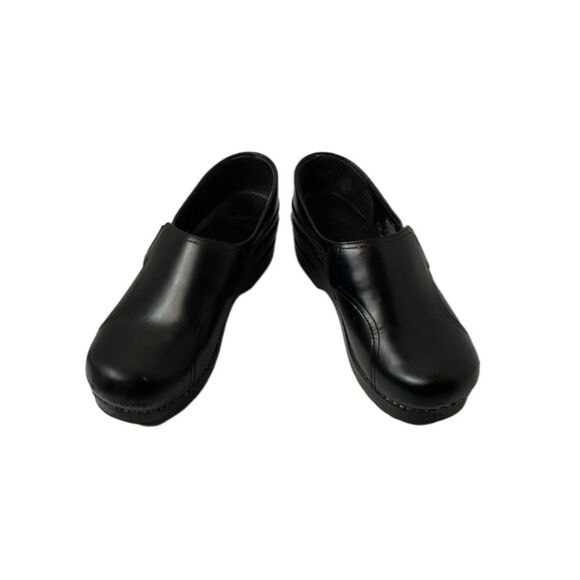 Dansko Black Leather Slip-On Professional Work Comfort Clog Shoes Size EU38 US8 - Picture 8 of 13